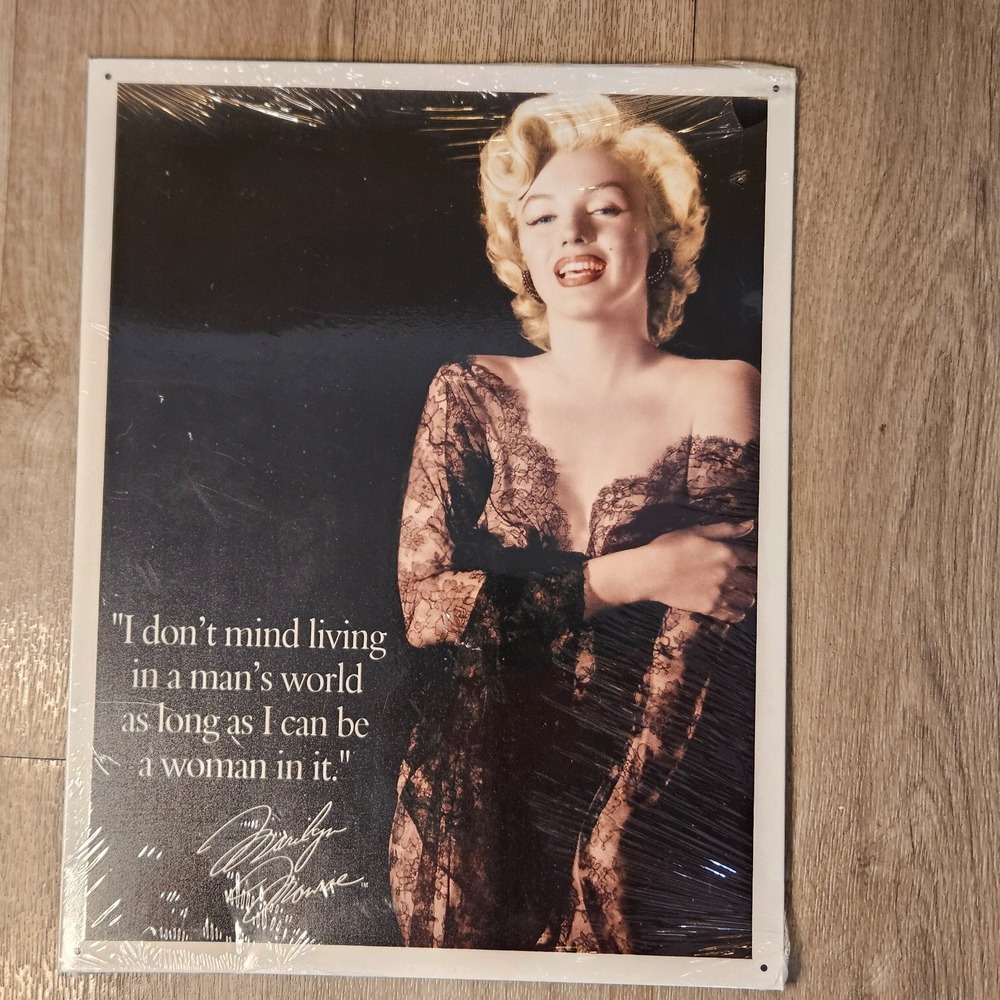 Vintage 16x12 wall art Marilyn Monroe Metal Sheet Sign motivational quote